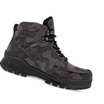 Men's Ecco Track 25 Camo Gtx Pl Boots Grey | SG 451RVD